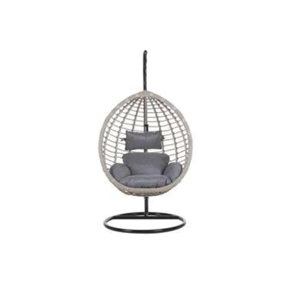 Beliani Hangstoel TOLLO - Grijs Pe Rotan 3 Beliani Hangstoel TOLLO - Grijs Pe Rotan - Afbeelding 3