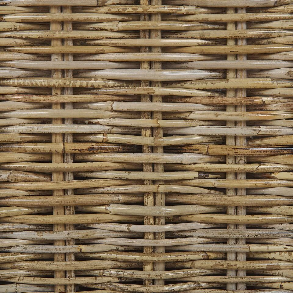 ARDEA - Tuinstoel Set Van 2 - Natuurlijk - Rotan 12 ARDEA - Tuinstoel Set Van 2 - Natuurlijk - Rotan - Afbeelding 12