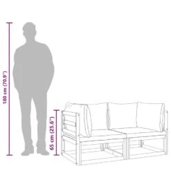 VidaXL - Hoekbanken Sectioneel - Taupe - Acaciahout - 2 Stuks 17 VidaXL - Hoekbanken Sectioneel - Taupe - Acaciahout - 2 Stuks -Leenbakker Winkel 01923a24ce4842bf8bec26fe6db95c3e