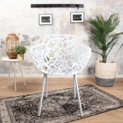 DS4U - Cast Magnolia Stoel Met Arm Wit -Leenbakker Winkel 01f612853def4249bb7bb912cef57b3f