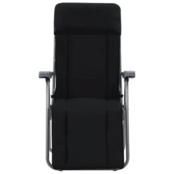 VidaXL Tuinstoelen Met Kussen Inklapbaar 2 St Zwart -Leenbakker Winkel 028ec0832b2547dfa9580c113f4670f9