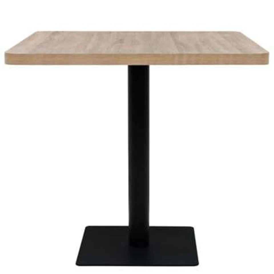 VidaXL - Eetkamertafel - Beige - MDF - 80 X 80 X 75 Cm 3 VidaXL - Eetkamertafel - Beige - MDF - 80 X 80 X 75 Cm - Afbeelding 3