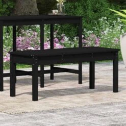 VidaXL - Tuinbank - Zwart - Grenenhout - 109 X 44 X 45 Cm -Leenbakker Winkel 061230065b78431c9af74909d02457da
