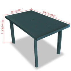 VidaXL Tuintafel 126x76x72 Cm Kunststof Groen 7 VidaXL Tuintafel 126x76x72 Cm Kunststof Groen -Leenbakker Winkel 06fd508858e24b7099acc076bde6396a