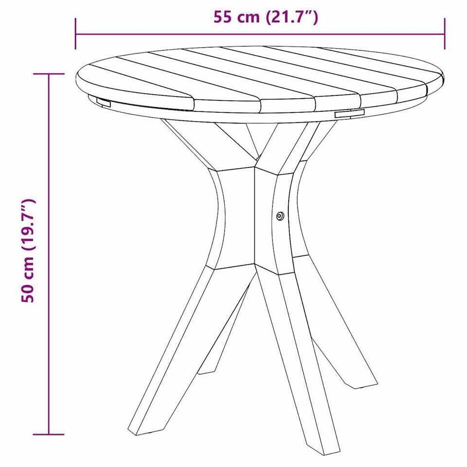 VidaXL - Terrastafel - Bruin - Massief Teakhout - 55 X 55 X 51 Cm 8 VidaXL - Terrastafel - Bruin - Massief Teakhout - 55 X 55 X 51 Cm - Afbeelding 8