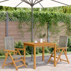 VidaXL - Tuinstoelen - Grijs - Acaciahout En Poly Rattan - 2 Stuks -Leenbakker Winkel 0a29f45e8d264903bad4bcf317576525
