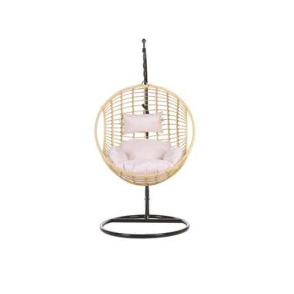 Beliani Hangstoel ASPIO - Beige Pe Rotan 3 Beliani Hangstoel ASPIO - Beige Pe Rotan - Afbeelding 3