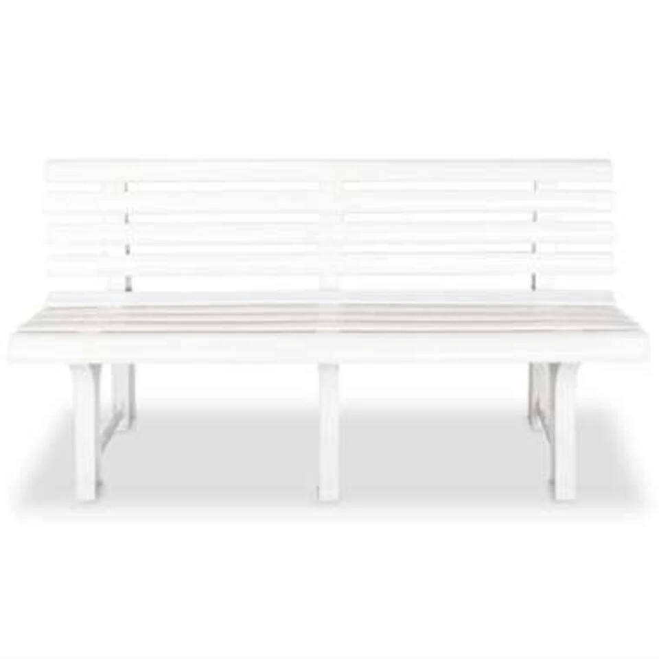 VidaXl Tuinbank 145,5 Cm Kunststof Wit 3 VidaXl Tuinbank 145,5 Cm Kunststof Wit - Afbeelding 3