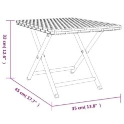 VidaXL - Tafel Inklapbaar - Zwart - Poly Rattan - 45x35x32 Cm -Leenbakker Winkel 0ca2874a08b14a8b87ad4c93bc2166f4