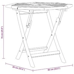 VidaXL - Tuintafel - Bruin - Massief Teakhout - 85x85x76 Cm - Inklapbaar -Leenbakker Winkel 0eabd200989d4c80866ab0339bdddf8e