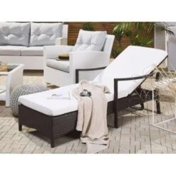 Beliani Tuinligstoel VASTO - Bruin Pe Rotan -Leenbakker Winkel 1000000616 0103