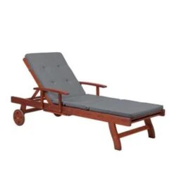 Beliani Tuinligstoel TOSCANA - Donkere Houtkleur Acaciahout -Leenbakker Winkel 1000000633 0102