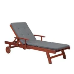 Beliani Tuinligstoel TOSCANA - Donkere Houtkleur Acaciahout