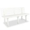 VidaXl Tuinbank 145,5 Cm Kunststof Wit