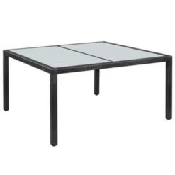 VidaXL - Buiten Eettafel - Zwart - Poly Rattan