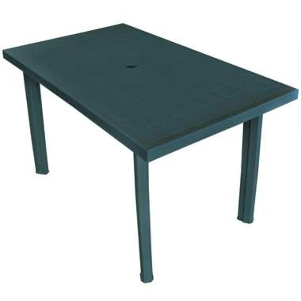 VidaXL Tuintafel 126x76x72 Cm Kunststof Groen 1 VidaXL Tuintafel 126x76x72 Cm Kunststof Groen