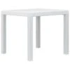 VidaXL Tuintafel 79x79x72 Cm Rattan-look Kunststof Wit