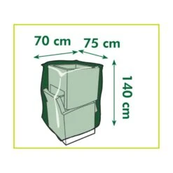Merkloos Beschermhoes Voor Stapelstoelen - Grijs - 140 X 70 Cm -Leenbakker Winkel 1000012376 0102