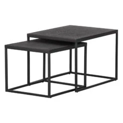 WOOOD Bijzettafels Buiten Febe - Metaal - Zwart - Set Van 2 -Leenbakker Winkel 1000013689 0103