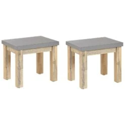 Beliani Tuinstoel OSTUNI - Grijs Vezelcement