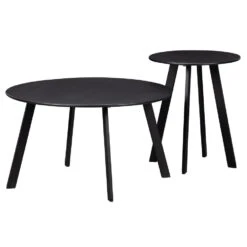 WOOOD Bijzettafel Buiten Fer - Metaal - Zwart - 40x70x70 -Leenbakker Winkel 1000031133 0103