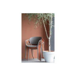 WOOOD Tuinstoel Bent - Kunststof - Terra - Set Van 4 -Leenbakker Winkel 1000033690 0102