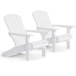 Keter Troy Adirondack Tuinstoel - Set Van 2 - 85x80x96.5cm - Wit
