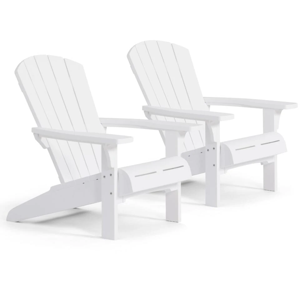 Keter Troy Adirondack Tuinstoel - Set Van 2 - 85x80x96.5cm - Wit 1 Keter Troy Adirondack Tuinstoel - Set Van 2 - 85x80x96.5cm - Wit