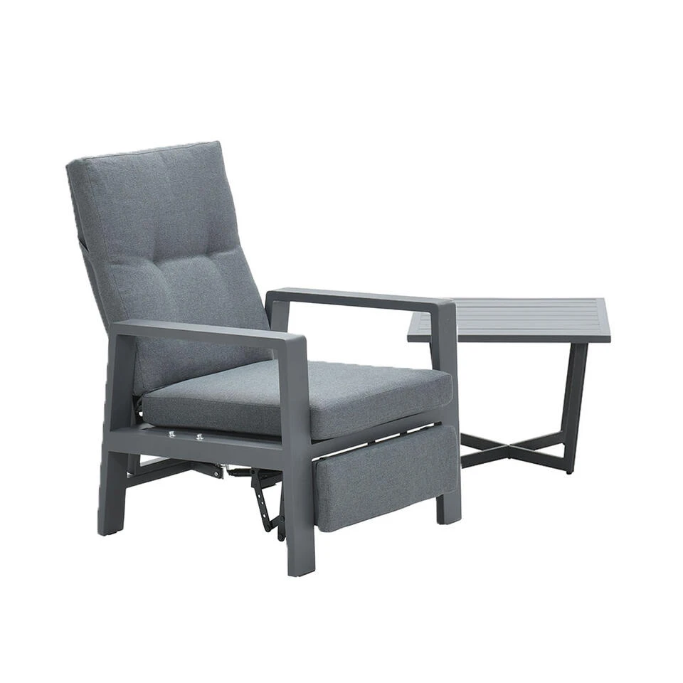 Garden Impressions Marsala Relax Loungestoel - Kent Bijzettafel 1 Garden Impressions Marsala Relax Loungestoel - Kent Bijzettafel