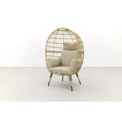 VDG Lola Egg Relaxstoel - Natural Sand -Leenbakker Winkel 1000042586 0102