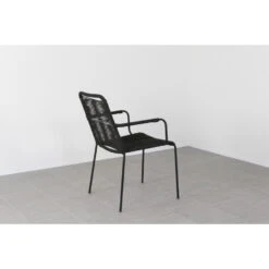 VDG Denver Rope Stapelbare Tuinstoel - Zwart -Leenbakker Winkel 1000048025 0103