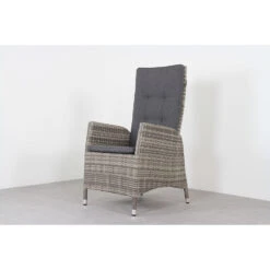 VDG Manhattan Wicker Verstelbare Tuinstoel - Dubbel Light Grey -Leenbakker Winkel 1000048036 0102