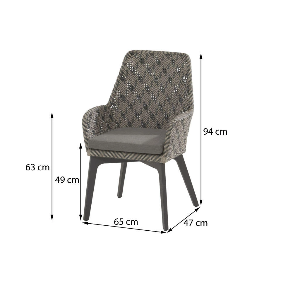 4 Seasons Savoy Tuinstoel (1st.) 2 4 Seasons Savoy Tuinstoel (1st.) - Afbeelding 2