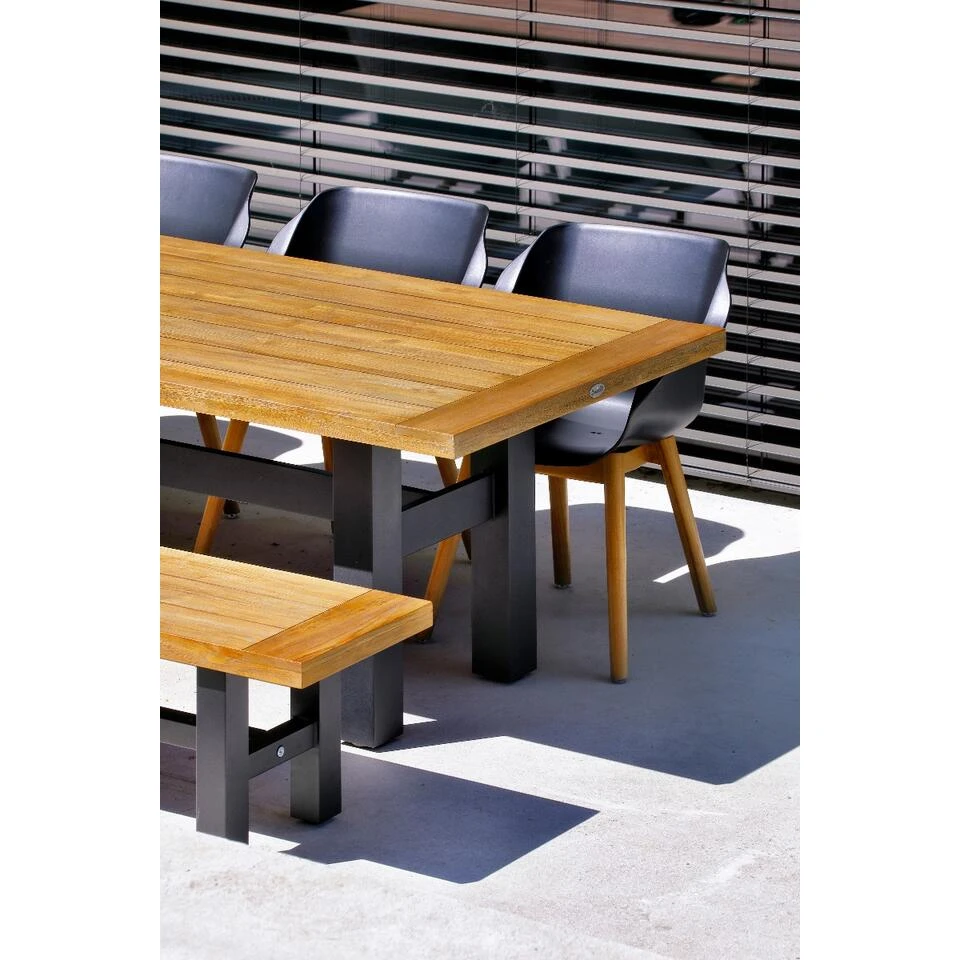 Hartman Sophie Studio Dining Armstoel - Carbon Black - Teak Poot 3 Hartman Sophie Studio Dining Armstoel - Carbon Black - Teak Poot - Afbeelding 3
