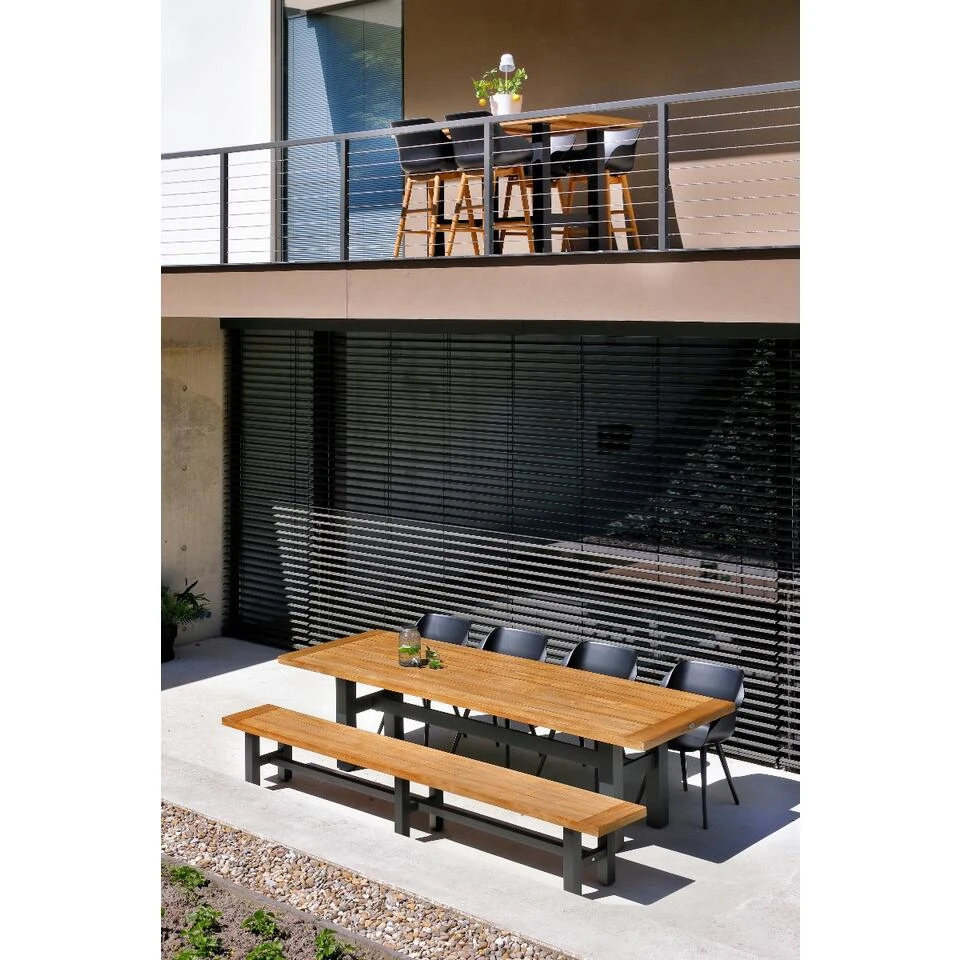 Hartman Sophie Studio Dining Armstoel - Carbon Black - Teak Poot 4 Hartman Sophie Studio Dining Armstoel - Carbon Black - Teak Poot - Afbeelding 4