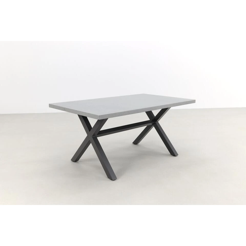 VDG Verona Betonlook Tuintafel 160 X 90 Cm. - Antraciet 3 VDG Verona Betonlook Tuintafel 160 X 90 Cm. - Antraciet - Afbeelding 3