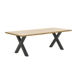 Garden Impressions Zadar Tuintafel 220x100 Donker Grijs - X-frame -Leenbakker Winkel 1000054086 0104