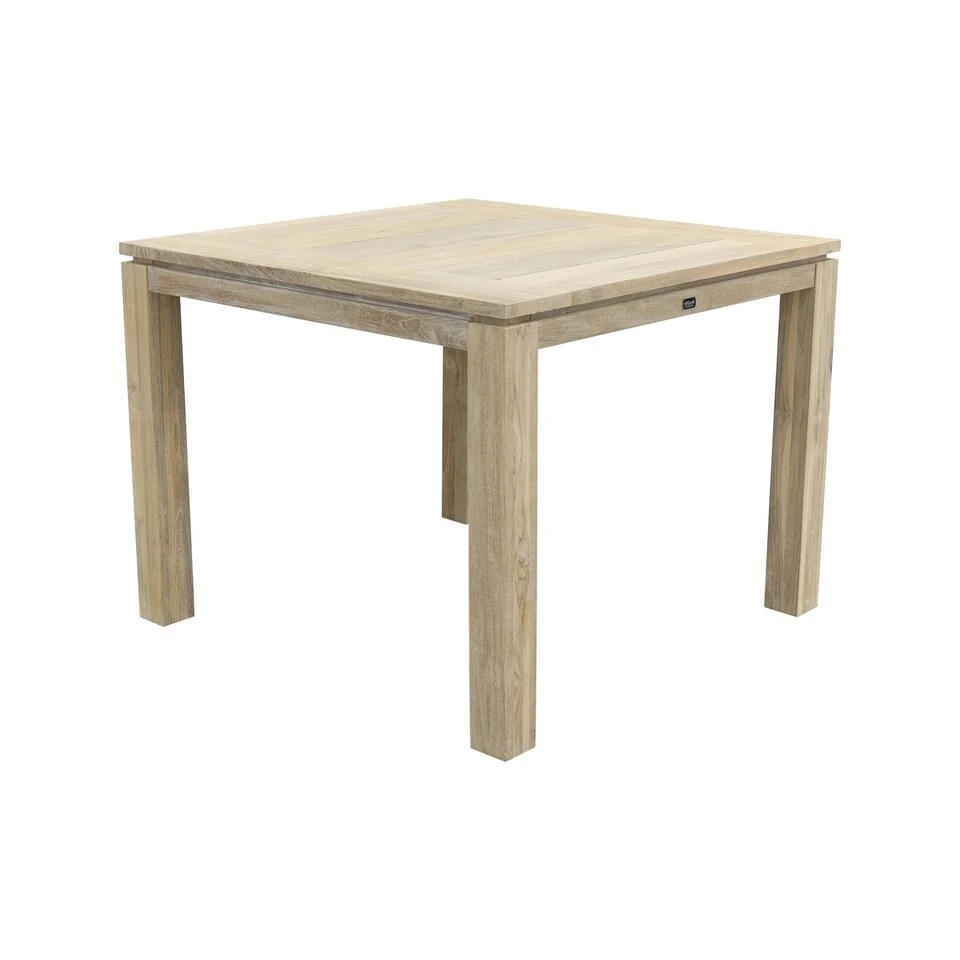 Allure Rome Teak Tuintafel 100 X 100 Cm. - Grey 1 Allure Rome Teak Tuintafel 100 X 100 Cm. - Grey
