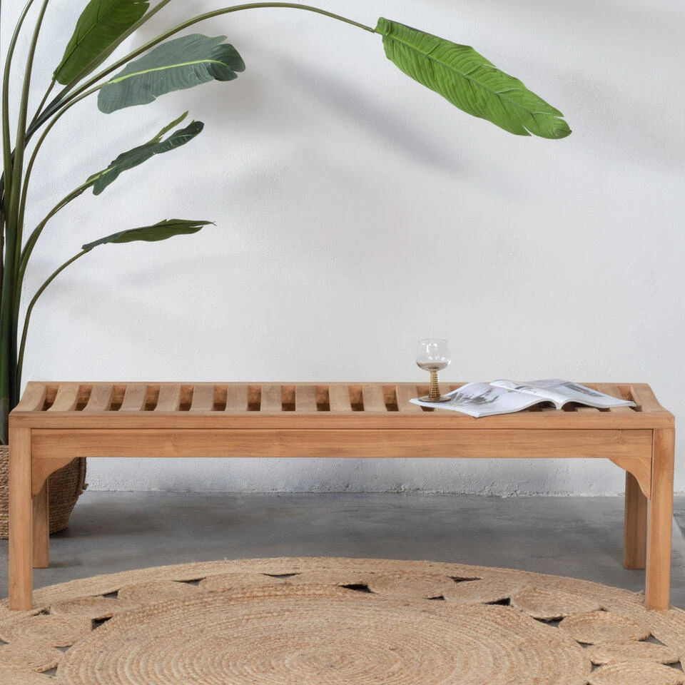 Giga Meubel Tuinbank Teakhout - Naturel - 150cm - Bank Madison 2 Giga Meubel Tuinbank Teakhout - Naturel - 150cm - Bank Madison - Afbeelding 2