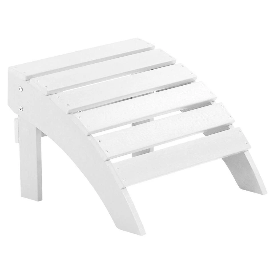 Beliani Voetenbankje ADIRONDACK - Wit Kunsthout 1 Beliani Voetenbankje ADIRONDACK - Wit Kunsthout