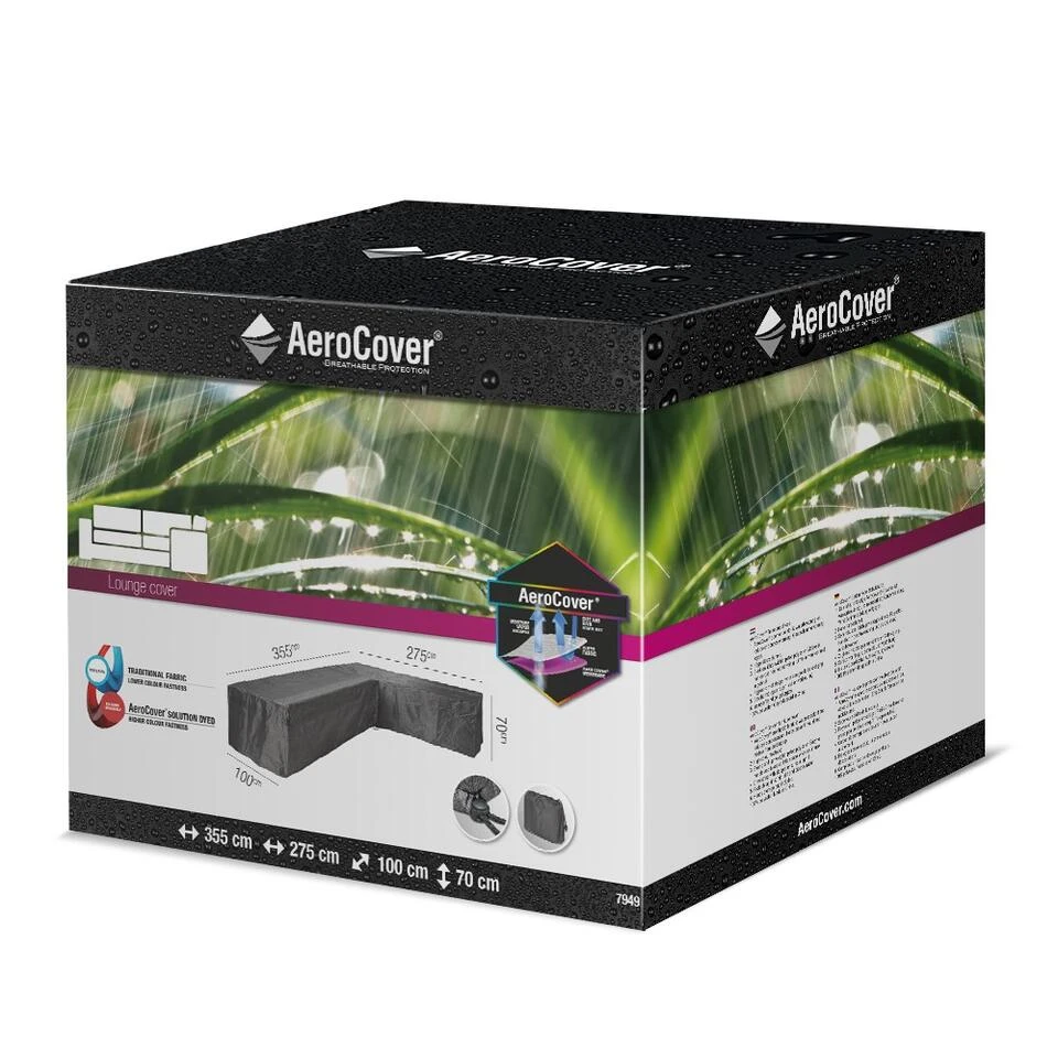 Aerocover Loungesethoes L-vorm 355x275 Cm - Rechts 3 Aerocover Loungesethoes L-vorm 355x275 Cm - Rechts - Afbeelding 3