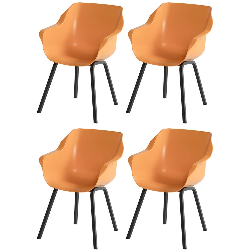 Hartman Sophie Element Dining Armstoel- Indian Orange - 4 St. 1 Hartman Sophie Element Dining Armstoel- Indian Orange - 4 St.