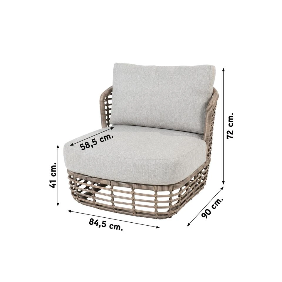 4SO Lugano Loungestoel - Pure (1 St.) 2 4SO Lugano Loungestoel - Pure (1 St.) - Afbeelding 2