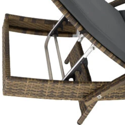 Tectake - Ligbed Océane - Wicker - 5-standen Rugleuning - Natuurkleur -Leenbakker Winkel 1000077834 0103