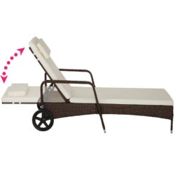 Tectake - Wicker Ligbed Cassis Zonnebed Ligstoel – Bruin/donkerbruin 6 Tectake - Wicker Ligbed Cassis Zonnebed Ligstoel – Bruin/donkerbruin -Leenbakker Winkel 1000077839 0102