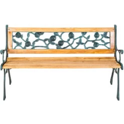 Tectake - Tuinbank - Hout/gietijzer - 124x52x74 Cm -Leenbakker Winkel 1000078024 0103