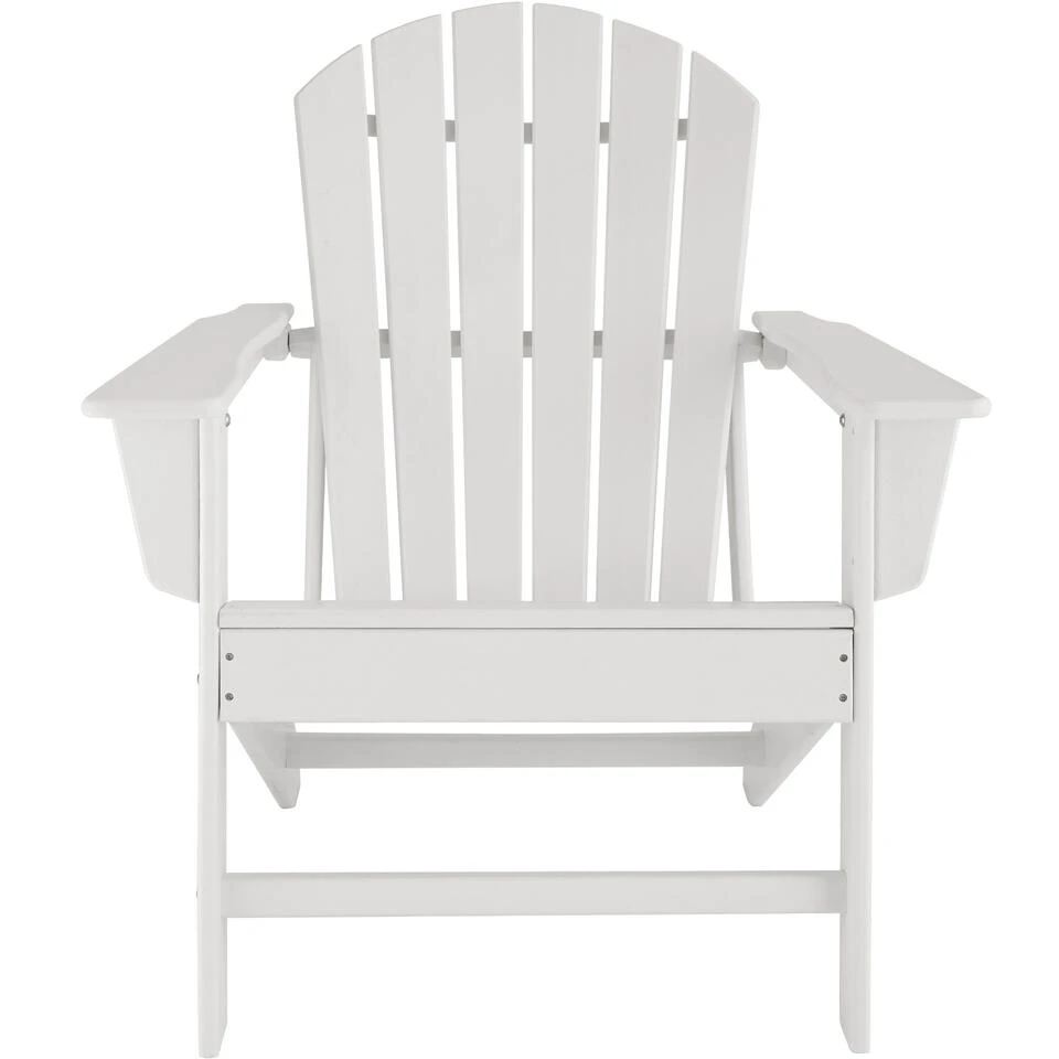 Tectake - 2 Tuinstoelen Janis Met Tafel - Houtlook - Wit 3 Tectake - 2 Tuinstoelen Janis Met Tafel - Houtlook - Wit - Afbeelding 3