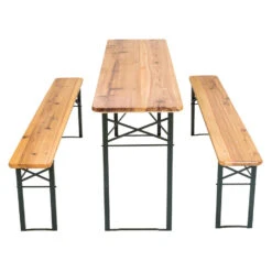 Tectake - Biertafel Met Banken - 175x50x76 Cm - Dennenhout 6 Tectake - Biertafel Met Banken - 175x50x76 Cm - Dennenhout -Leenbakker Winkel 1000078059 0102