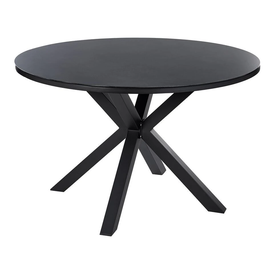 MALETTO - Ronde Eettafel - Zwart - 120 Cm - Aluminium 1 MALETTO - Ronde Eettafel - Zwart - 120 Cm - Aluminium