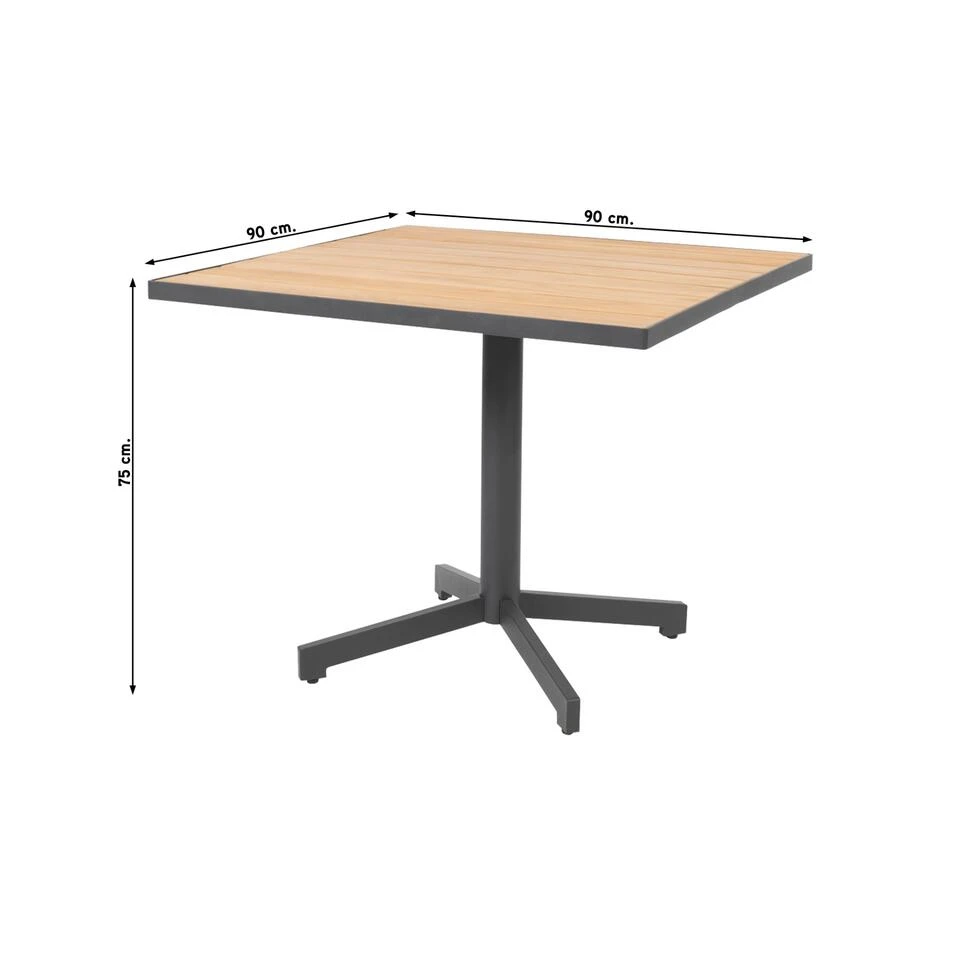 4 Seasons Outdoor Taste Fiesta Tuintafel - 90x90 Cm Vierkant 2 4 Seasons Outdoor Taste Fiesta Tuintafel - 90x90 Cm Vierkant - Afbeelding 2